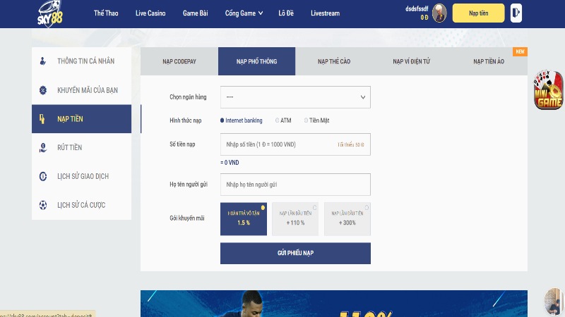 Nạp tiền FB88: Hướng dẫn các bước giao dịch tại nhà cái 1 Nạp tiền FB88 qua tài khoản ngân hàng
